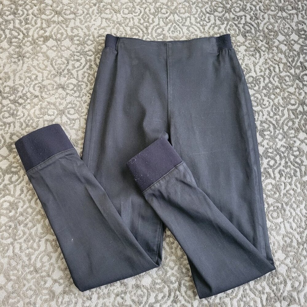 Rag & Bone Jean Pull On High Rise Slim Leg Pants Coated Black Size M - Picture 2 of 12
